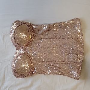 Corset Sequin Top